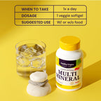 Healthy Origins Chelated Multi Mineral, 120 Veggie Capsules - Featuring Albion Minerals TRAACS High Bioavailability Complex - Supports Bone Health, Immune Function & Metabolic Wellness