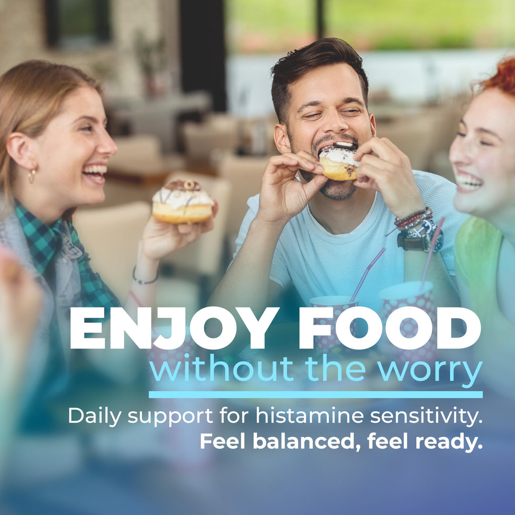 NATURALABS DAO Supplements Histamine Blocker – DAO Enzyme + Diamine Oxidase & Vitamin C for Gut Health & Food Support – 60 Servings - 1 Capsule Before Meals for Histamine Intolerance