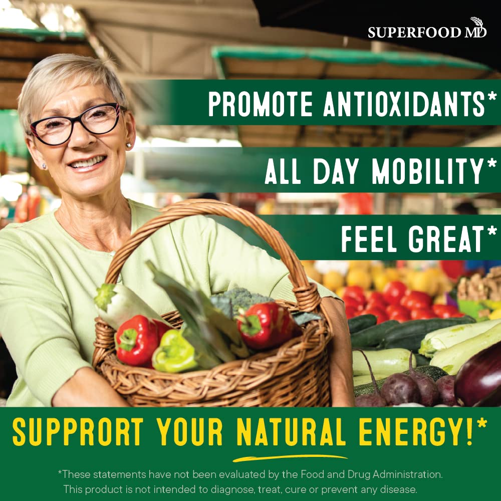 Superfood Fruit and Veggie Supplement - Fruit and Veggie Capsules 100% Whole Super Fruits and Super Vegetables Supplements & Vitamins, with Beta Carotene (720 Count (Pack of 4))