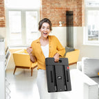 SPACEKEEPER Folding Hand Truck, 500 LB Heavy Duty Luggage Cart, Black