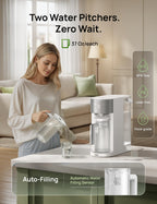 DREO Reverse Osmosis Water Filter Countertop, RO Filtration System, 3:1 Pure to Drain, TDS & Filter Life & 2 Autofill Pitchers, Self-Cleaning Water Purifier, RO Water Filter