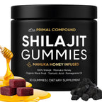 TOGOLIUN Primal Compound Shilajit Gummies for Men,with Manuka Honey, Organic Monk Fruit & Fulvic Acid, Shilajit Gummies Supplements, 30 Gummies