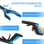 2 Pack 32 inch GrabRunner Reacher Grabber Tool with Strong Magnetic and Swivel Head (New Blue)