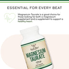 Magnesium Taurate Supplement for Cardiovascular Health to Boost Magnesium Levels (1,500mg per Serving, 210 Vegan Capsules) Non-GMO, Gluten Free, by Double Wood Supplements