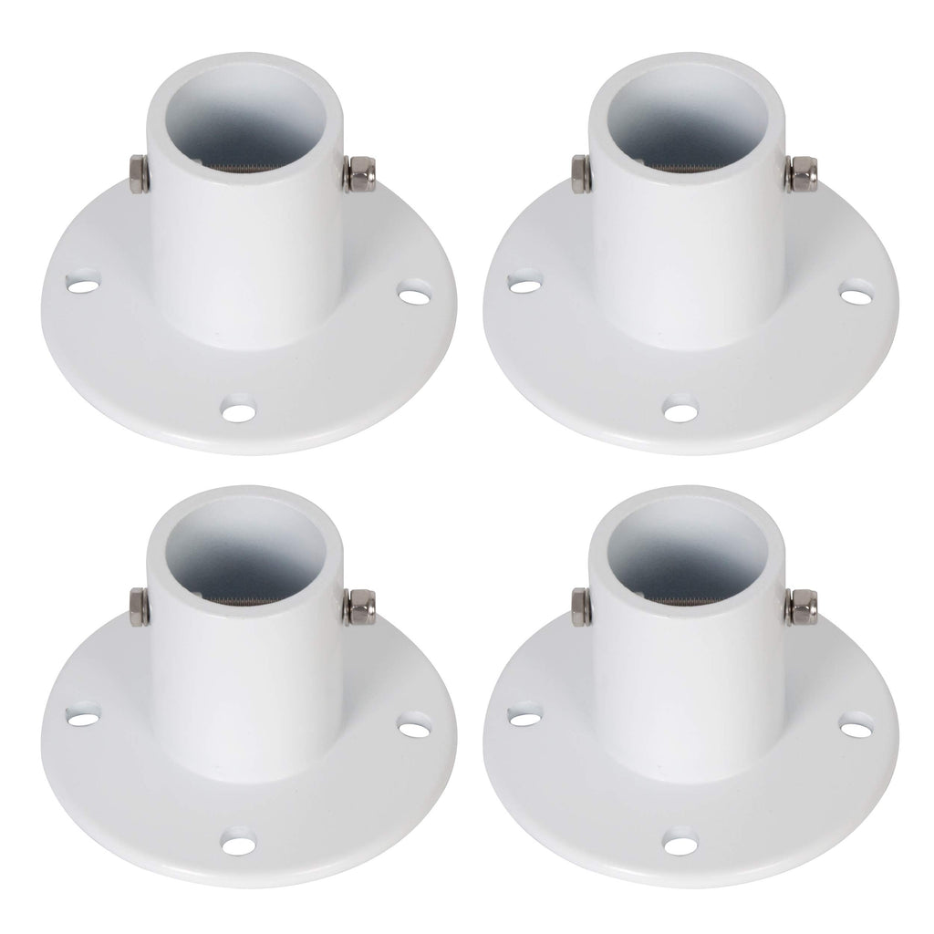 KUAFU Aluminum Slide Deck Flange w/Flange Bolt Diameter of 1.9" for Inground Swimming Pools (4 Pack)