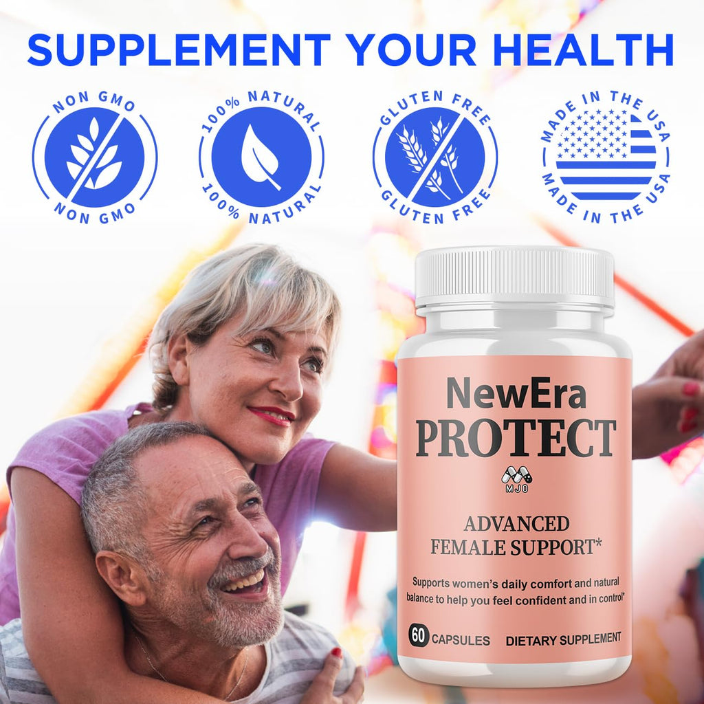 New Era Protect Capsules, Official Newera Protect Pills for Women with All Natural Ingredients, Advanced Formula New EraProtect Womens Health and Wellness Support Vitamin Supplement (60 Capsules)