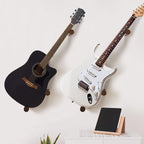 DAZZLIFE Horizontal Guitar Wall Hanger for Acoustic Electric Bass Ukulele Banjo (Brown)