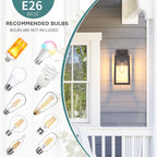 MAXvolador Outdoor Wall Sconce, Large Exterior Waterproof Wall Lantern Light Fixture, Oil Rubbed Bronze Porch Lights, Anti-Rust E26 Patio Lighting, 2 Pack