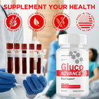 Gluco Advance Capsules, Official Gluco Advance Supplement Pills with All Natural Ingredients, Advanced Formula Supplement with Maximum Strength Premium Vitamins for Women & Men (60 Capsules)