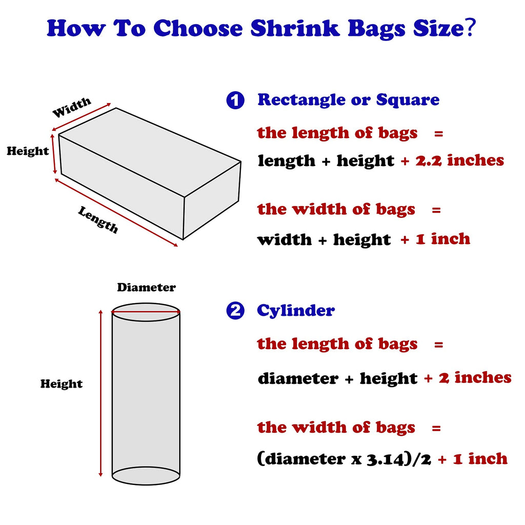 Shrink Wrap 50 Pcs 15x21 Inches Clear PVC Heat Shrink Wrap Bags for Packagaing Gift Basket and Homemade DIY Projects