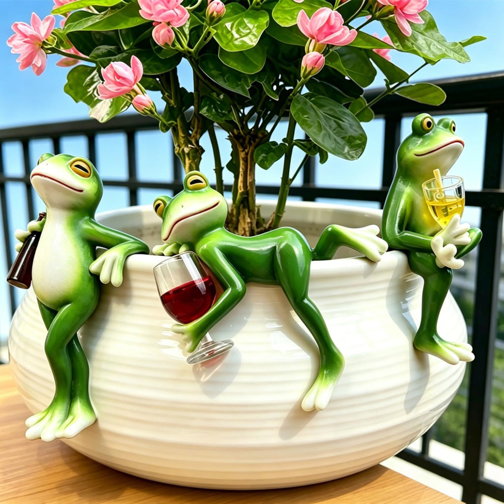 DearKeeps Garden Frog Statues, Funny Frog Figurines, Outdoor Garden Decor