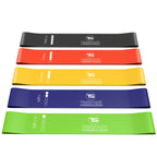 TechStone Resistance Bands Set for Men and Women, Pack of 5 Different Levels Elastic Band for Home Gym Long Exercise Workout ��� Great Fitness Equipment for Training, Yoga ��� Free Carrying Bag (Blue)