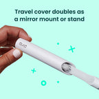 Quip Sonic Electric Toothbrush for Adults with Timer - Includes Travel Case & Replacement Brush Head - 3 Month Battery Life, Plastic Handle - Marine Blue