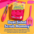 Scrub Daddy 4 Scrub Daddy Sponges & 4 Scrub Mommy Kitchen Sponges - Scratch-Free for Dishes & Multipurpose Cleaning - BPA Free & Made with Polymer Foam - Stain & Odor Resistant (8 Pack)