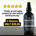 BLACKSTEEL Men’s Anti-Aging Face Serum with Retinol & Hyaluronic Acid | 4 oz (2-Pack)