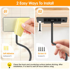 Fitnice 2PCS Self Adhesive Banana Hook Under Cabinet Foldable Banana Hanger