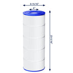 POOLVEFECT Pool Filter Cartridge Replacement Compatible with Hayward C1200 CX1200RE,Pleatco PA120, Unicel C-8412, Filbur FC-1293, Ultra-B2, Clearwater II 125, 120 Sq.Ft, 23-5/16"x8-15/16, 1 Pack