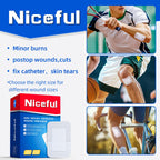 Niceful Adhesive Gauze Bandages 2"x3", 50Pcs
