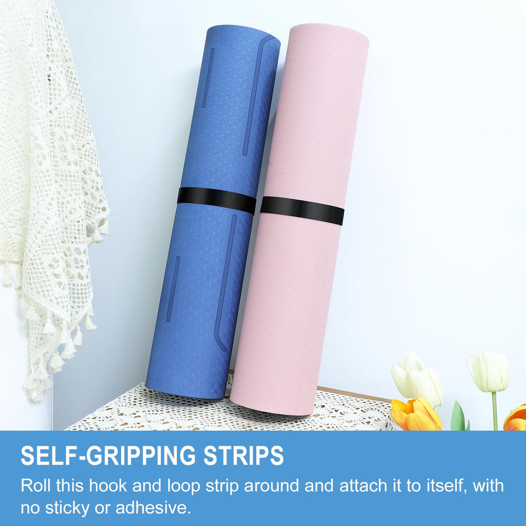 1/2in x 150ft Hook and Loop Roll | Double-Sided Strips, Self-Gripping Straps | Reusable Multi-Purpose Wrap Fasteners for Home, Office, Data Center, and More