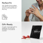Rinfit Silicone Wedding Band for Men, Infinity - Pack C, Size 10