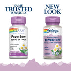 SOLARAY Feverfew Extract 400 mg | Healthy Circulation & Blood Vessels, Head Comfort Support | Non-GMO | 60 VegCaps