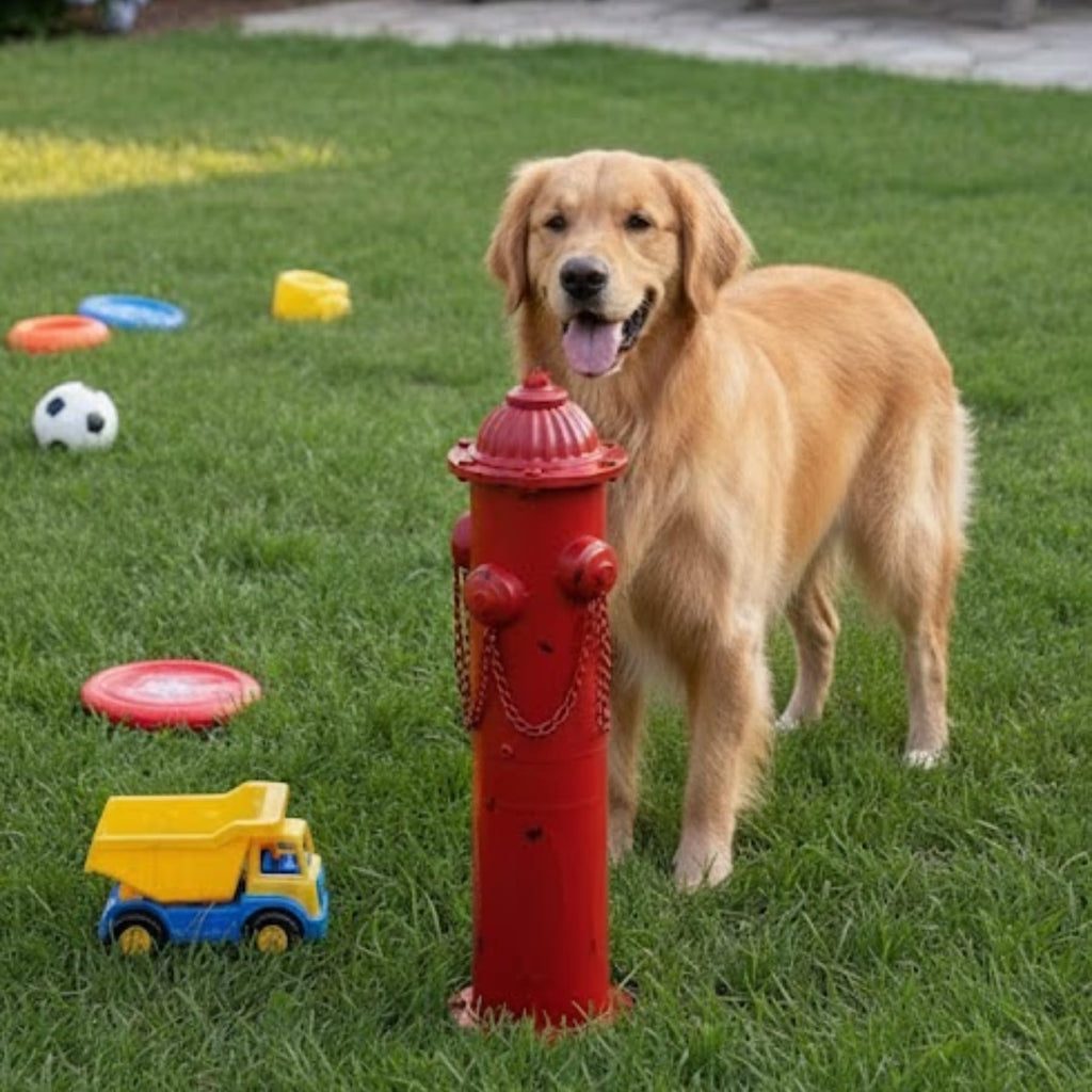CaliDecor Fire Hydrant for Dogs to Pee On 24" Dog Fire Hydrant Pee Post
