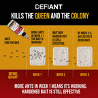 Catchmaster Defiant Premium Liquid Ant Killer, 1-Year Supply, Kills the Queen and Colony, No Mess Precision Bottle, Reusable Ant Traps Indoor & Outdoor, Pest Control Traps, Made in USA