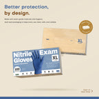 SUP Nitrile Exam Gloves, Powder-Free Latex-Free Food Safe Disposable Glove for Medical Lab Cooking Cleaning, Med Blue 1000 Ct (X-Large)