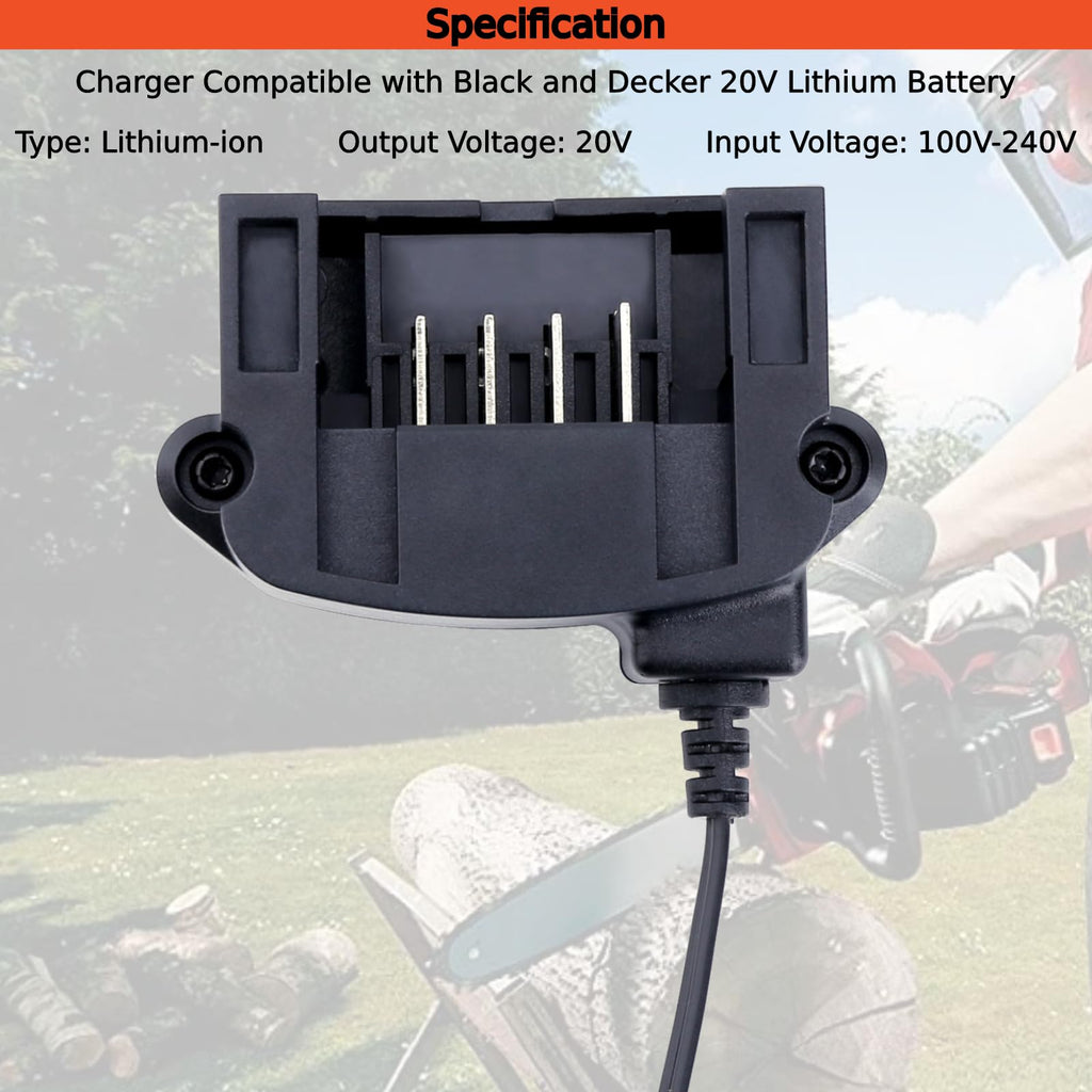 Tulepowceeng LCS1620B Charger Compatible with Black and Decker 20V 12V Max Lithium Battery LBXR20 LBX4020 LBX20 LBXR2020 Replacement for 20v Lithium Battery Charger LCS1620 BDCAC202B