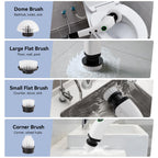 Swyprrix Electric Bathroom Cleaning Brush, Cordless Spin Scrubber Full Body Waterproof IPX7 with Adjustable Handle, 8 Replaceable Brush Heads for Bathtub/Kitchen/Window/Home -SD-CTB01