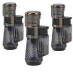 Vertigo by Lotus Cyclone Triple Torch Cigar Lighter Charcoal 3 Pack (Does Not Include Butane)