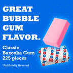 Bazooka Bubble Gum Bulk, 225 Count Tub of Chewing Gum