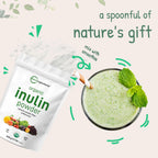 Micro Ingredients Organic Inulin FOS Fiber Powder, 1.1 lb | Quick Water-Soluble Prebiotic | Natural Unflavored Fiber for Yogurt, Smoothies, & Drinks | Vegan Friendly, Dissolves Clear, Non-GMO