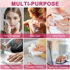 FACEMADE 120 Count XXL Disposable Face Towels 12" × 12", 100% USDA Biobased Face Towelettes Disposable, Clean Facial Towels for Makeup and Clean Skin, Super Soft and Thick Dry Wipes Club