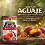 Aguaje del Peru, 100 Capsules of 500 mg each, Bottle Format for Daily Routine and General Wellness Support