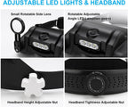 Dilzekui Magnifying Glass with Light 1X to 14X, Rechargeable Magnifying Glasses, Head Mount Manifying Glass, Headset Magnifier with Detachable Lens, Headband Magnifier for Close Work Jewelers Crafts