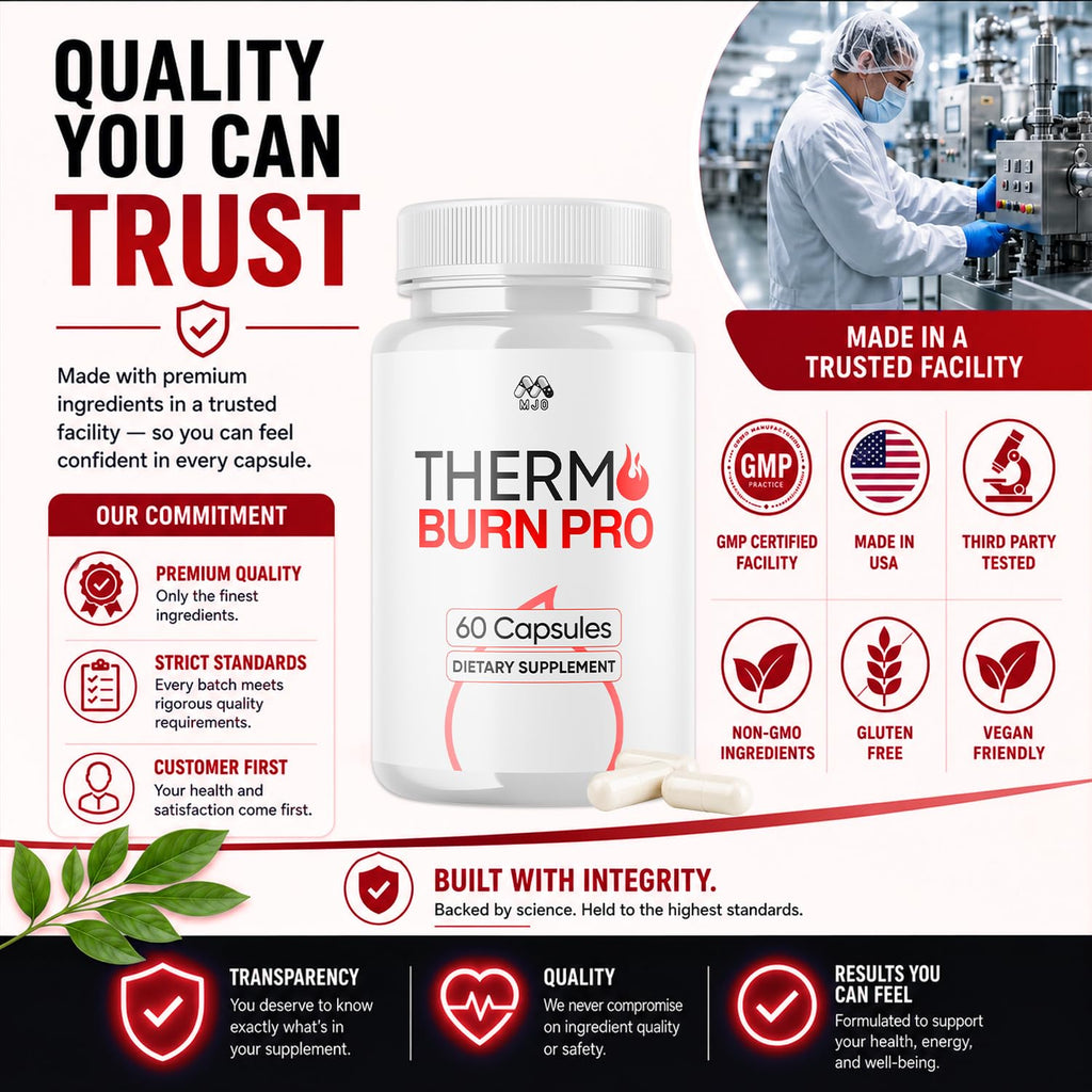 (2 Pack) Thermo Burn Pro Capsules, Official Thermoburn Pro Pills with Natural Ingredients, Maximum Strength ThermoburnPro with Premium Vitamins Supporting Wellness & Health Naturally (120 Capsules)