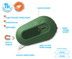 Slice Box Cutter, Heavy Duty Utility Knife, Safe Ceramic Blade Lasting 11x Longer than Metal, Sage, Combo Pack