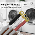 3 Prong Dryer Cord 4 FT, NEMA 10-30P to 3-Wire Appliance Cord, 30-Amp, 3 Wires with Eyelet Connectors, 10 Gauge Copper Wire, Grey Cable