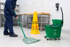 SPARTA 35 Qt Mop Bucket System with Wringer and Insert, Green