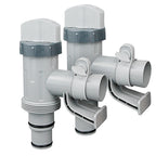 CanyRoom Plunger Valve with Pipe Holder – Pool Hose Adapter for Above Ground Pools, Pool Pump Hose Replacement Parts (2 Pack)