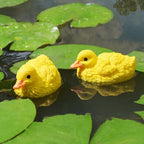 Juliahestia Pool Decorations Outdoor Duck Statue – Small Floating Pond Decor for Garden Outside Lawn Ornament Duckling Figurine Float Decorations