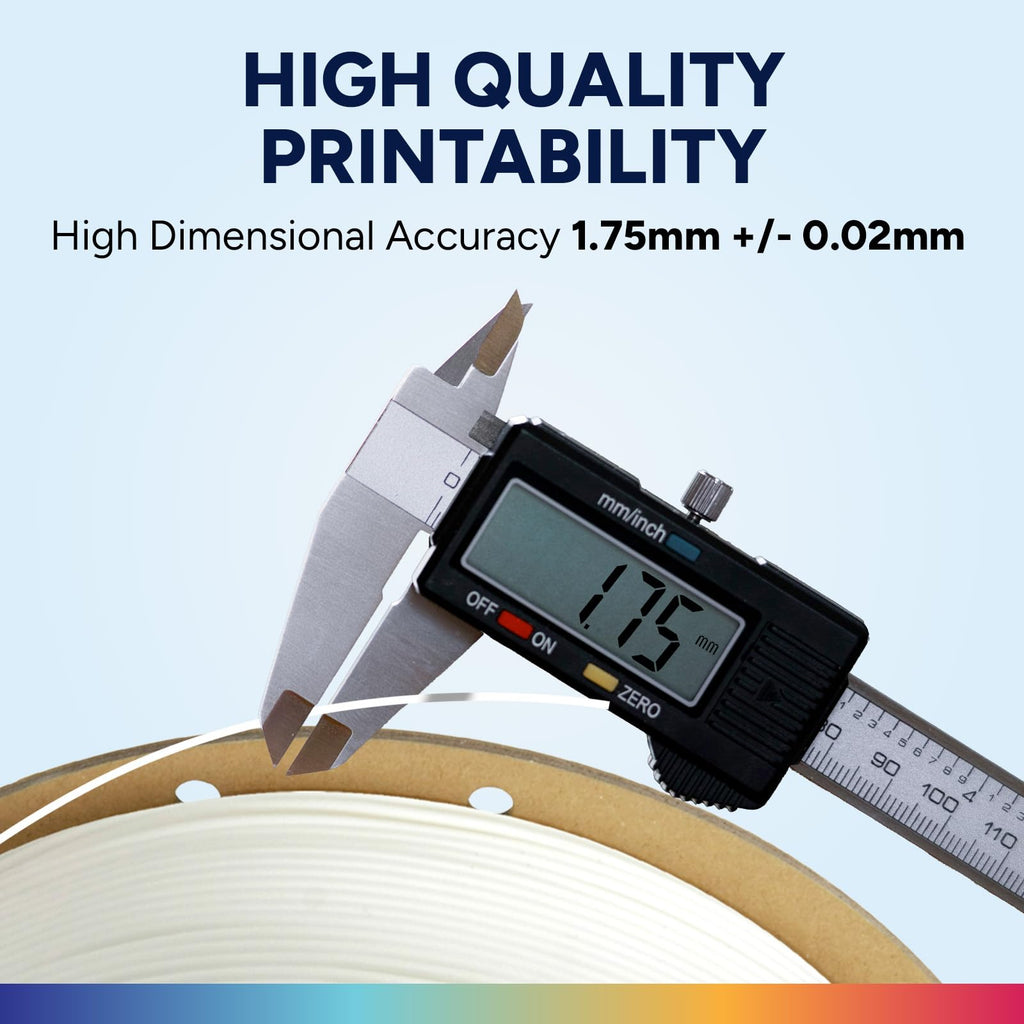 OVERTURE 2KG Bundle Easy PLA 1.75mm 3D Printer Filament, 2 Pack 1kg Spool (2.2lbs), Dimensional Accuracy +/- 0.02mm, Fit Most FDM Printe (Easy White*2)