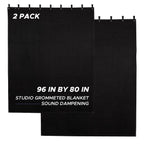 Starfavor 2 Pcs Large Sound Dampening Blanket 96" x 80" Heavy Duty Soundproof Blanket Noise Reduction Studio Sound Absorption Curtian/Light Blocker/Moving Blanket
