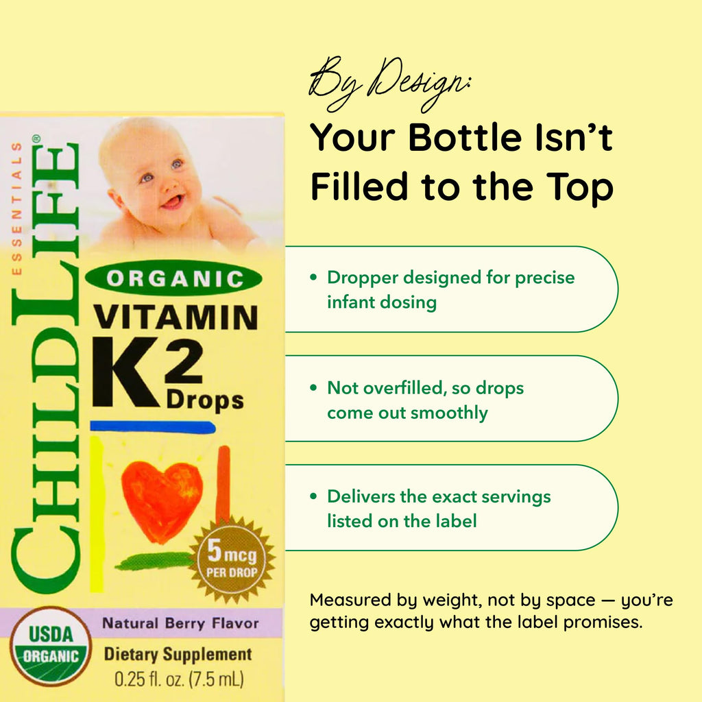 ChildLife Essentials Organic Vitamin K2 Drops 0.25 Fl Oz (Pack of 1)