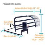 Able Life Click-N-Go Extendable Bed Rail for Wood Adjustable Bed Frames. Removable Bed Handle for Elderly Adults and Seniors, Fits King, Queen, Full, and Twin Beds, ASTM Safety Approved Bedrail