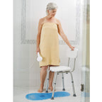 Carex Shower Chair With Back, Bath Chair and Shower Seat For Elderly, Handicap, and Disabled, 350lbs, Easy Assembly