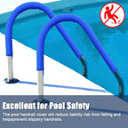 Pool Handrail Covers with Zippers 4 6 8 10 Ft Inground Swimming Pools Hand Rail Cover, Anti-Slip Cool Touch Heat Resistant, Royal Blue, Non Slip Swim Pool Railing Ladder Stair Handle Grip (8 Feet)