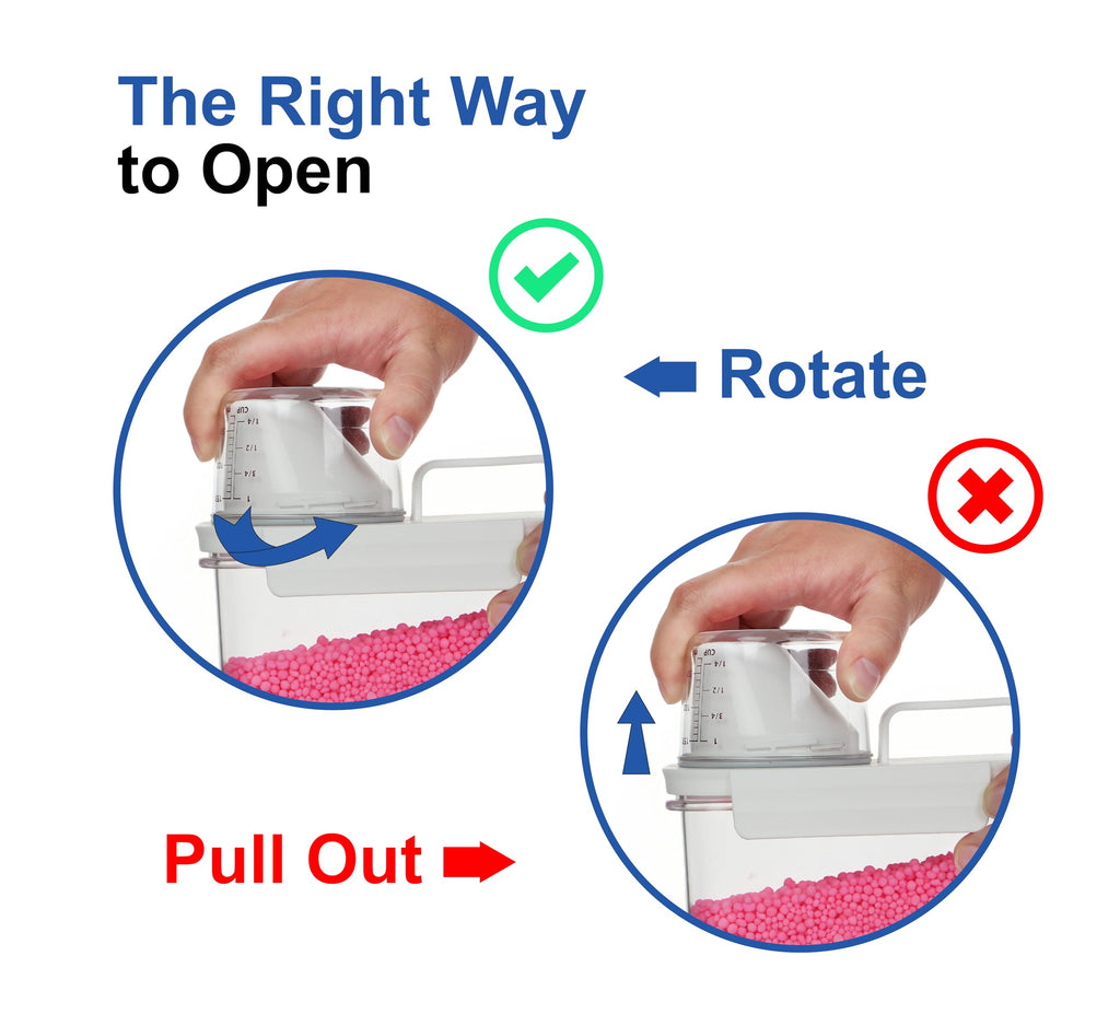 Bronkeeper Laundry Detergent Dispenser, Liquid Laundry Container & Powder Soap Dispenser, 2 Pack Plastic Laundry Storage for Laundry Room Organization, Fabric Softener Dispenser (1.1L)