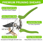 YIAD DRAGON HORSE 2Pcs Garden Shears Set, High Carbon Steel Pruning Loppers